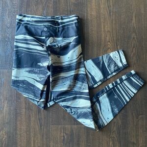 lululemon speed wunder under tight marbled mix white black nulux 26” leggings 4